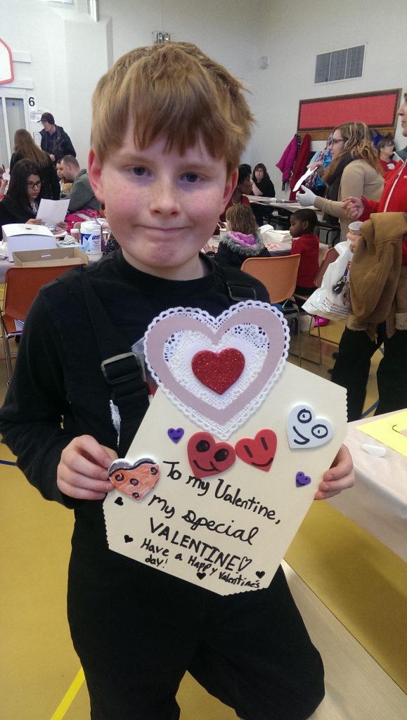 Ryan Maldonado, age 11, with his special valentine | Photo by Jenni Ragland
