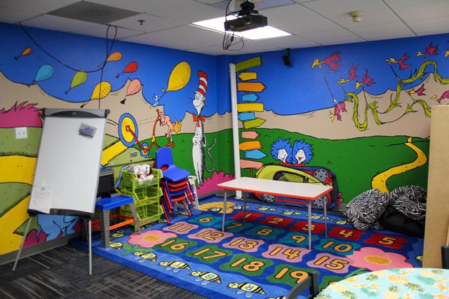 Lambuth Family Center Education Room with Dr. Seuss Theme