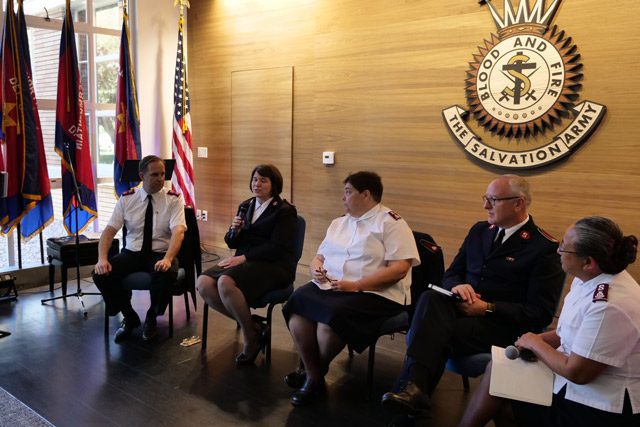 Potential candidates for officer training learn about Salvation Army